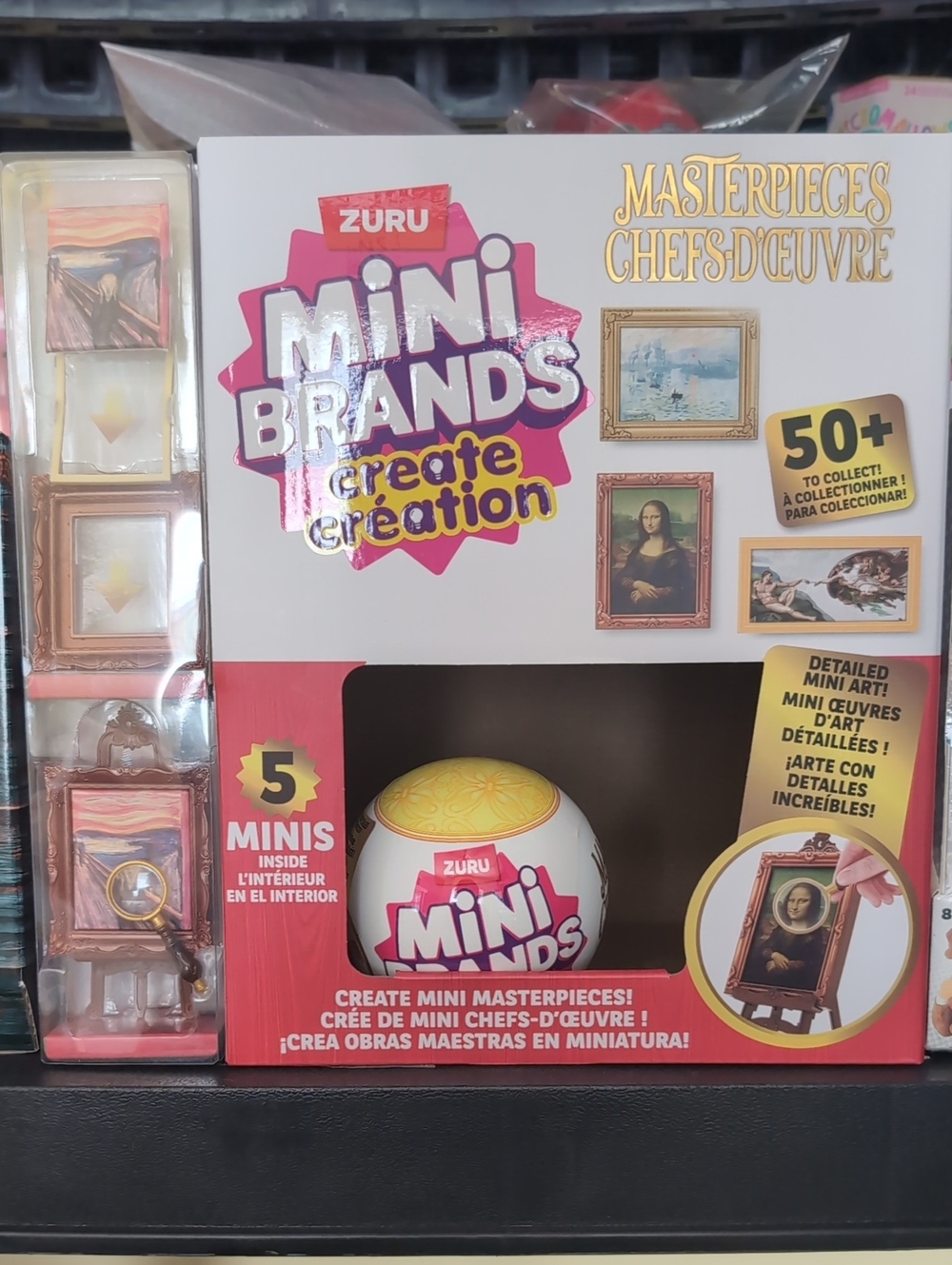 ZURU Mini Brands Create Masterpieces Display Box + 1 Mystery Ball Set